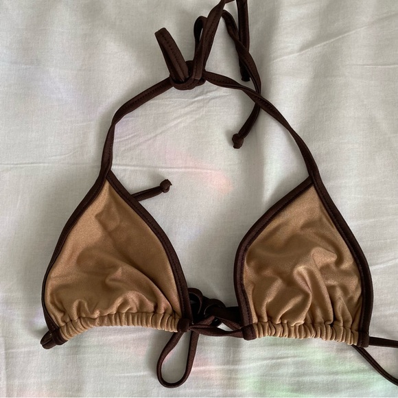 Mai Mia. Triangle Brown Bikini Set. Size M - Picture 2 of 8